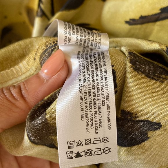 Primark Women's Black Animal Print Lime Green Slim Fit Shirt Size 18 - Picture 13 of 14